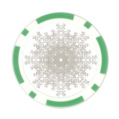 Silver Snowflake Doily Poker Chip Card Guard from ArtsNow.com Front