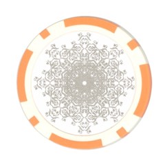 Silver Snowflake Doily Poker Chip Card Guard from ArtsNow.com Front