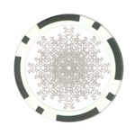 Silver Snowflake Doily Poker Chip Card Guard