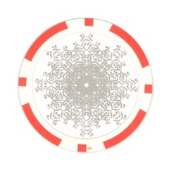 Silver Snowflake Doily Poker Chip Card Guard from ArtsNow.com Back