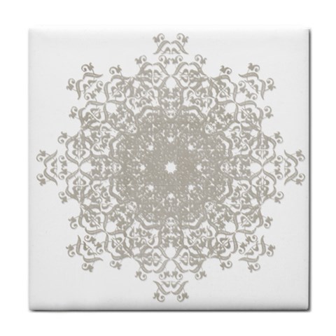 Silver Snowflake Doily Face Towel from ArtsNow.com Front