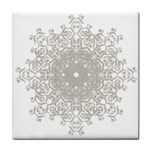 Silver Snowflake Doily Face Towel