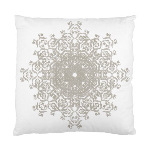 Silver Snowflake Doily Cushion Case (One Side) from ArtsNow.com Front