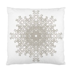 Silver Snowflake Doily Cushion Case (Two Sides) from ArtsNow.com Front