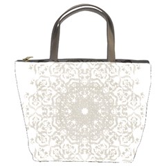 Silver Snowflake Doily Bucket Bag from ArtsNow.com Front