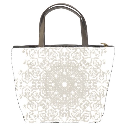 Silver Snowflake Doily Bucket Bag from ArtsNow.com Back