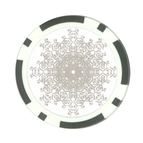 Silver Snowflake Doily Poker Chip Card Guard (10 pack) from ArtsNow.com Front