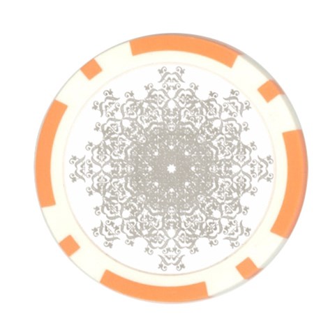 Silver Snowflake Doily Poker Chip Card Guard (10 pack) from ArtsNow.com Front