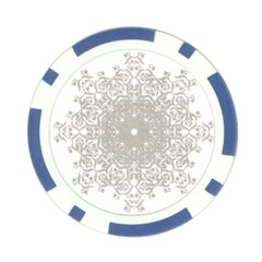 Silver Snowflake Doily Poker Chip Card Guard (10 pack) from ArtsNow.com Front