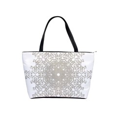 Silver Snowflake Doily Classic Shoulder Handbag from ArtsNow.com Front