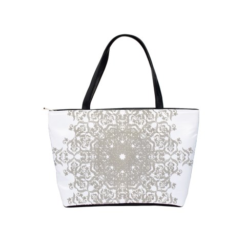 Silver Snowflake Doily Classic Shoulder Handbag from ArtsNow.com Back