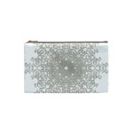 Silver Snowflake Doily Cosmetic Bag (Small)