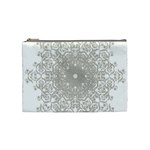 Silver Snowflake Doily Cosmetic Bag (Medium)