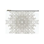 Silver Snowflake Doily Cosmetic Bag (Large)