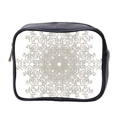 Silver Snowflake Doily Mini Toiletries Bag (Two Sides) from ArtsNow.com Front