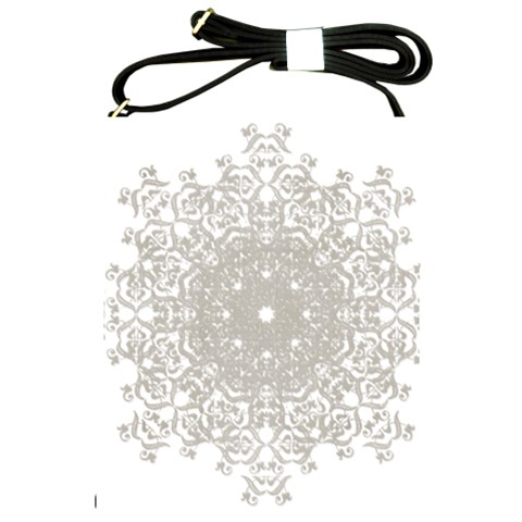 Silver Snowflake Doily Shoulder Sling Bag from ArtsNow.com Front