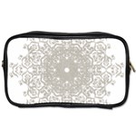 Silver Snowflake Doily Toiletries Bag (One Side)