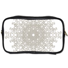 Silver Snowflake Doily Toiletries Bag (Two Sides) from ArtsNow.com Front