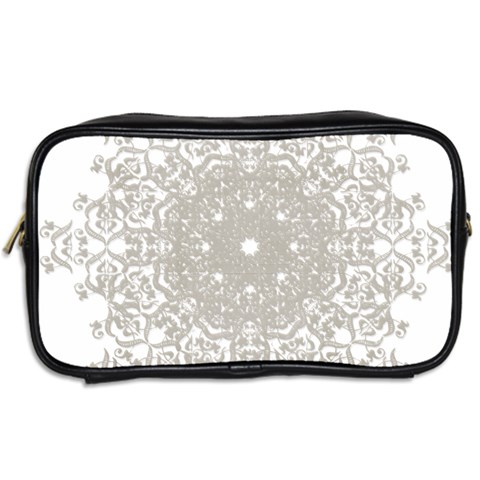 Silver Snowflake Doily Toiletries Bag (Two Sides) from ArtsNow.com Back