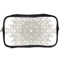 Silver Snowflake Doily Toiletries Bag (Two Sides) from ArtsNow.com Back