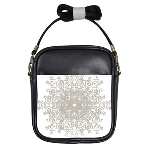 Silver Snowflake Doily Girls Sling Bag from ArtsNow.com Front