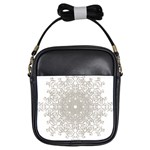 Silver Snowflake Doily Girls Sling Bag