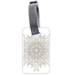 Silver Snowflake Doily Luggage Tag (one side)