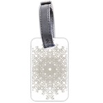 Silver Snowflake Doily Luggage Tag (two sides)