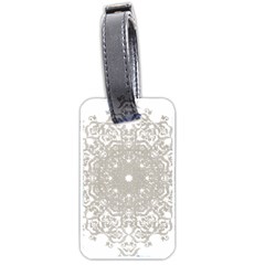 Silver Snowflake Doily Luggage Tag (two sides) from ArtsNow.com Back