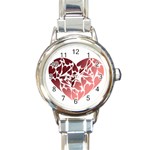 Pink Love Round Italian Charm Watch