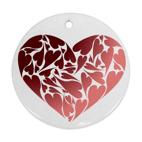 Pink Love Ornament (Round) from ArtsNow.com Front