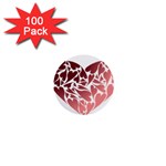 Pink Love 1  Mini Button (100 pack) 