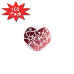 Pink Love 1  Mini Magnet (100 pack) 