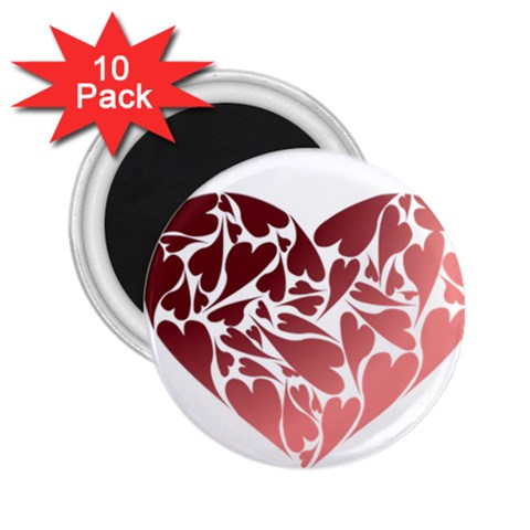 Pink Love 2.25  Magnet (10 pack) from ArtsNow.com Front