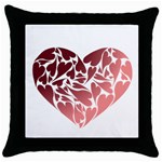 Pink Love Throw Pillow Case (Black)