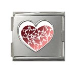 Pink Love Mega Link Heart Italian Charm (18mm)