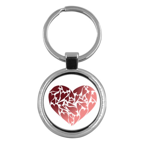 Pink Love Key Chain (Round) from ArtsNow.com Front