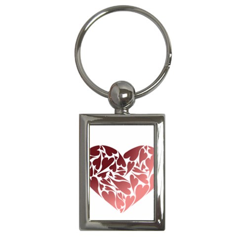 Pink Love Key Chain (Rectangle) from ArtsNow.com Front