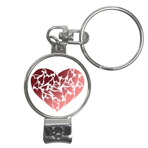 Pink Love Nail Clippers Key Chain from ArtsNow.com Front