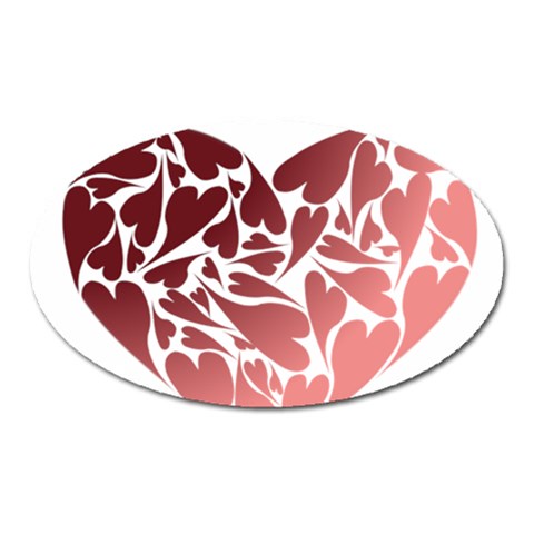 Pink Love Magnet (Oval) from ArtsNow.com Front