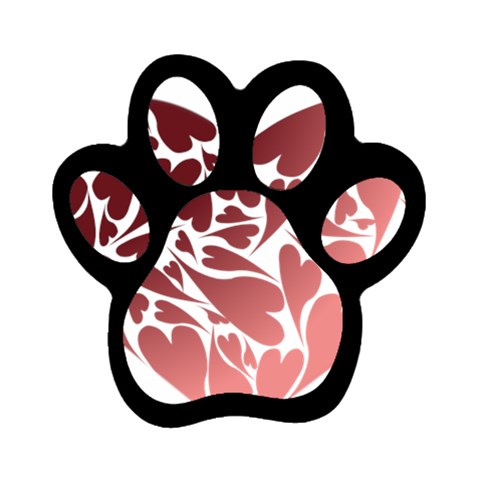 Pink Love Magnet (Paw Print) from ArtsNow.com Front