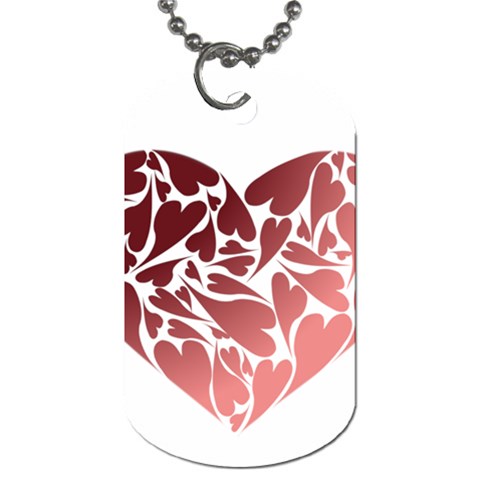 Pink Love Dog Tag (One Side) from ArtsNow.com Front