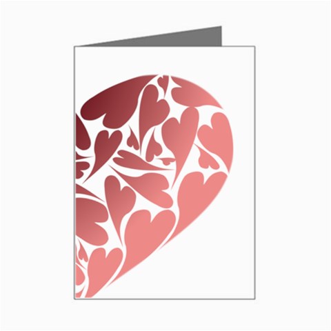 Pink Love Mini Greeting Card from ArtsNow.com Left