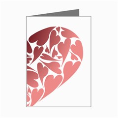 Pink Love Mini Greeting Card from ArtsNow.com Left