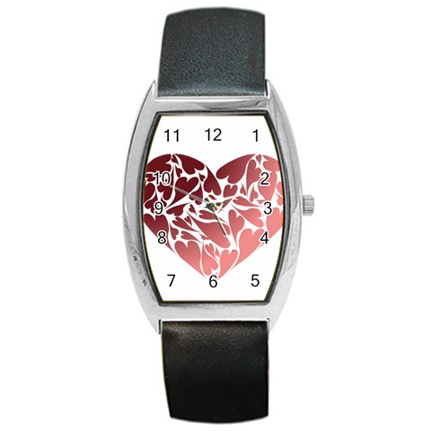 Pink Love Barrel Style Metal Watch from ArtsNow.com Front