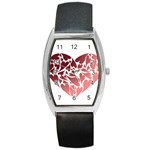 Pink Love Barrel Style Metal Watch