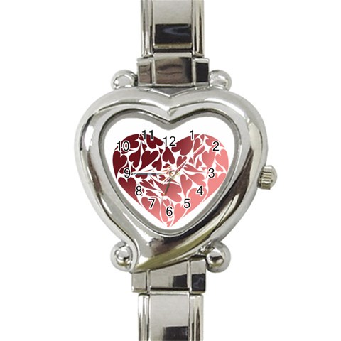 Pink Love Heart Italian Charm Watch from ArtsNow.com Front