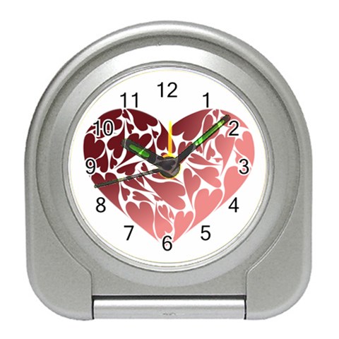 Pink Love Travel Alarm Clock from ArtsNow.com Front