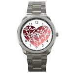 Pink Love Sport Metal Watch