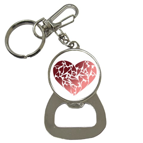 Pink Love Bottle Opener Key Chain from ArtsNow.com Front